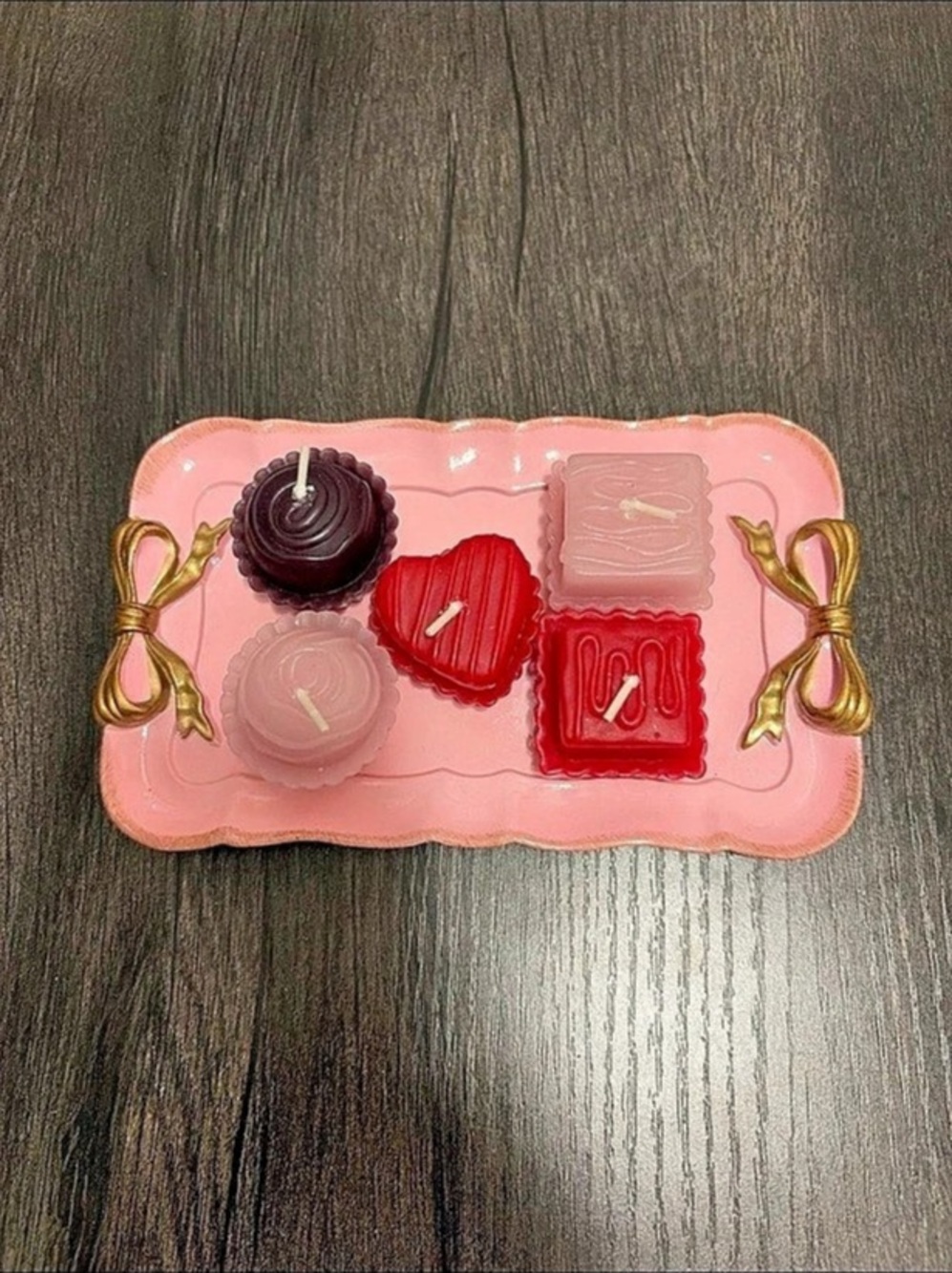 Pink & Red candle set